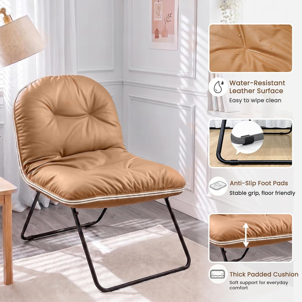 Adjustable Floor Chair with Back Support