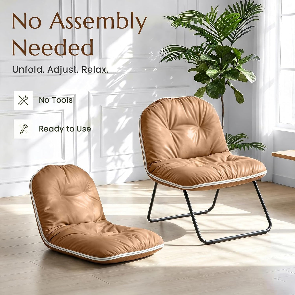 Adjustable Floor Chair with Back Support