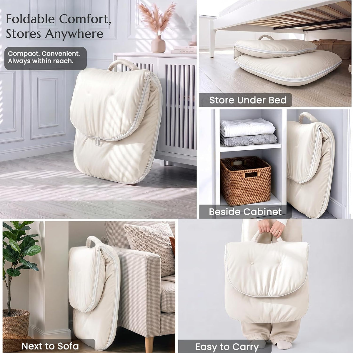 Adjustable Floor Chair with Back Support