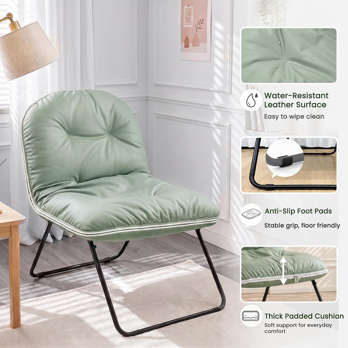 Adjustable Floor Chair with Back Support