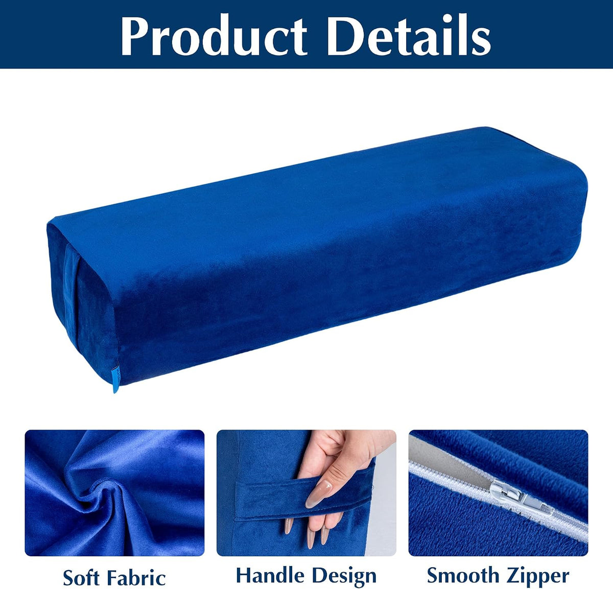 2-Pack Yoga Bolster Pillow Set: Rectangular & Cylinder Pillows for Meditation and Support, Yoga Pillows with Washable Velvet Cover, Triple-Layer Sponge with Carry Handle, Purple