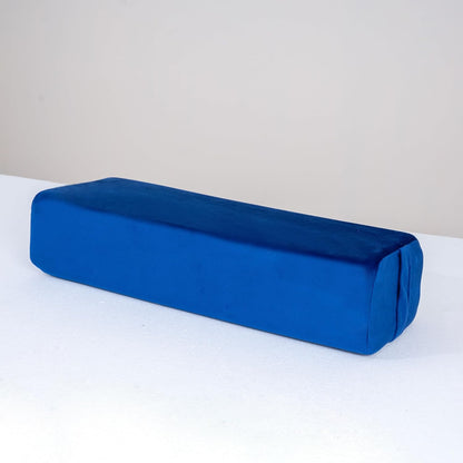 2-Pack Yoga Bolster Pillow Set: Rectangular & Cylinder Pillows for Meditation and Support, Yoga Pillows with Washable Velvet Cover, Triple-Layer Sponge with Carry Handle, Purple
