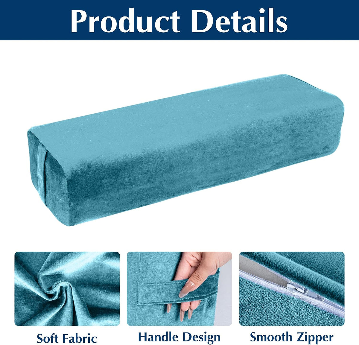 2-Pack Yoga Bolster Pillow Set: Rectangular & Cylinder Pillows for Meditation and Support, Yoga Pillows with Washable Velvet Cover, Triple-Layer Sponge with Carry Handle, Purple