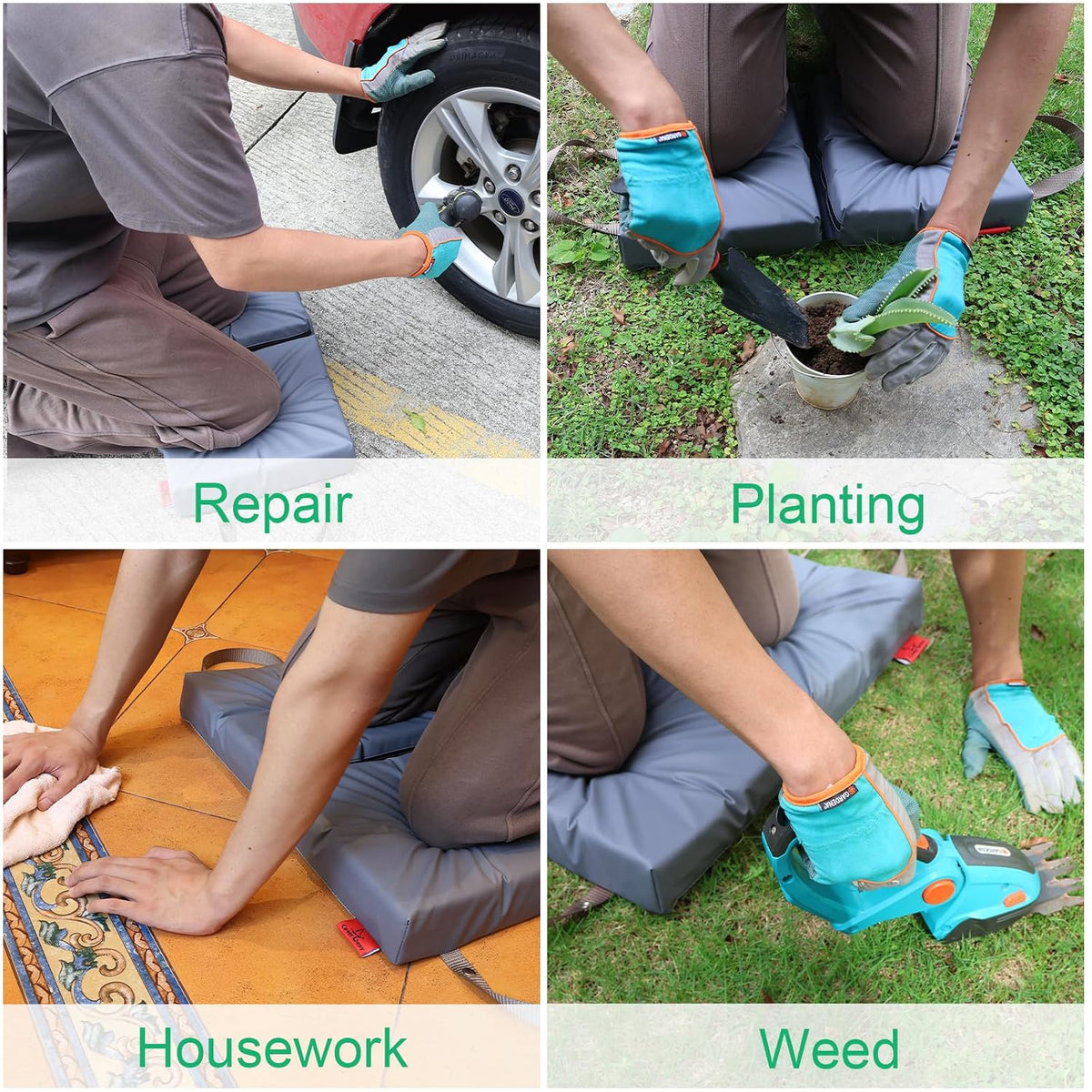 Extra Thick Soft Kneeling Pad for Men and Women, Waterproof Gardening Pads with Memory Foam, Yoga or Exercise Cleaning Knee Cushion, Collapsible Kneeling Mat Non-Slip Bottom Lightweight, Garden Gifts