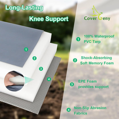 Extra Thick Soft Kneeling Pad for Men and Women, Waterproof Gardening Pads with Memory Foam, Yoga or Exercise Cleaning Knee Cushion, Collapsible Kneeling Mat Non-Slip Bottom Lightweight, Garden Gifts