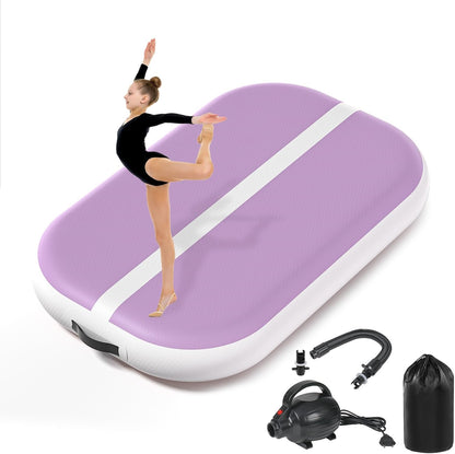 Inflatable Air Gymnastics Tumbling Mat 6ft 10ft 13ft 16ft 20ft | Air Tumble Track with Pump, Tumbling Gymnastic Mat for Kids Adults Home Training Cheerleading Yoga Outdoor Indoor Gym