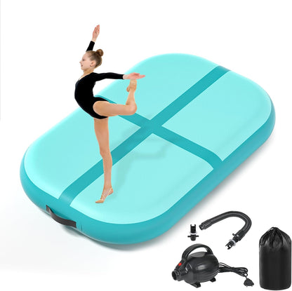Inflatable Air Gymnastics Tumbling Mat 6ft 10ft 13ft 16ft 20ft | Air Tumble Track with Pump, Tumbling Gymnastic Mat for Kids Adults Home Training Cheerleading Yoga Outdoor Indoor Gym