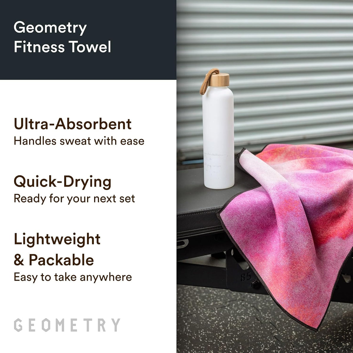 Gym Towel for Working Out - Compact & Quick Dry, Super Absorbent Microfiber Sweat Towel - Premium Microfiber for Gym - Zig, 16" x 30", 1 Piece