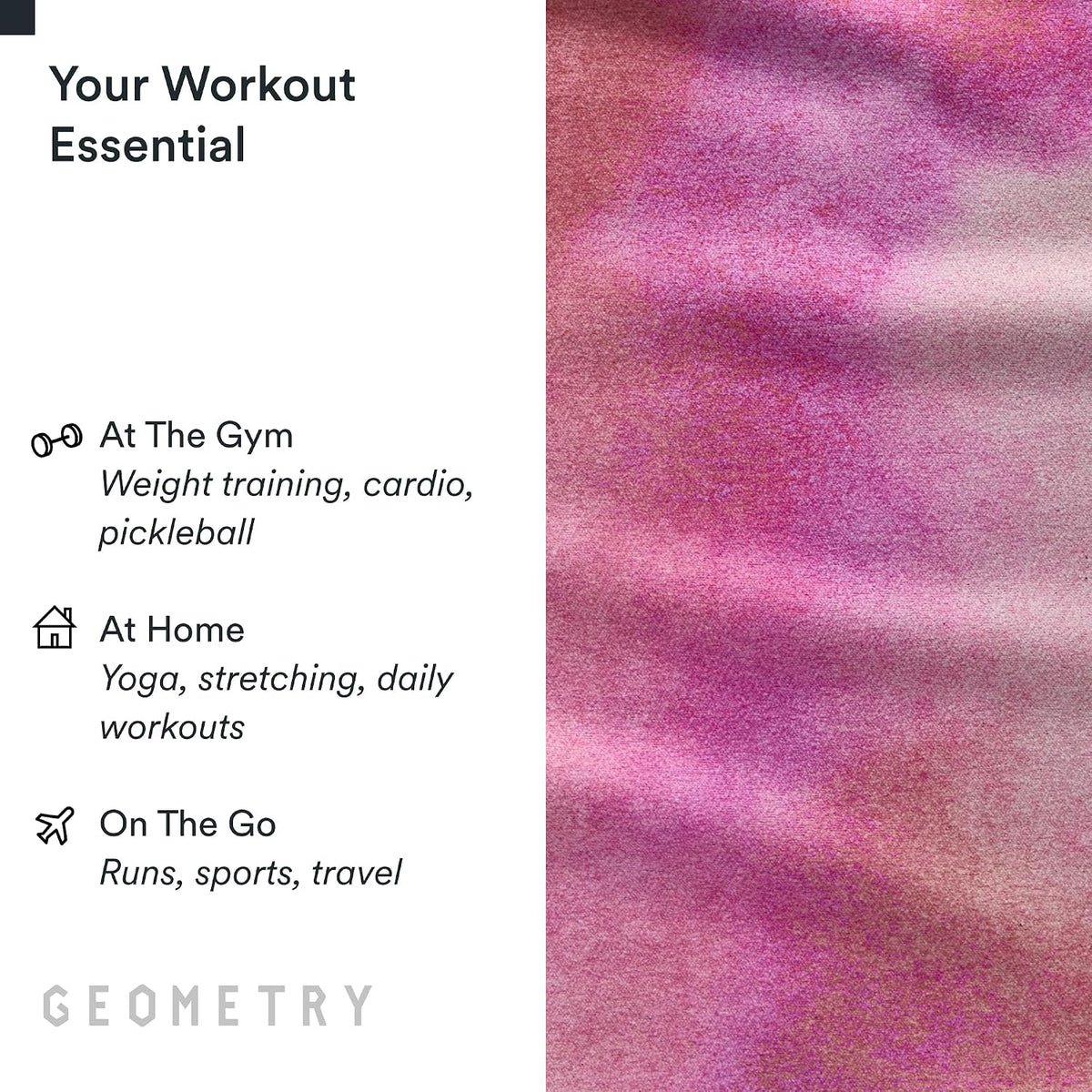 Gym Towel for Working Out - Compact & Quick Dry, Super Absorbent Microfiber Sweat Towel - Premium Microfiber for Gym - Zig, 16" x 30", 1 Piece
