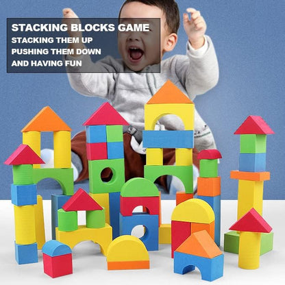 Foam Blocks for Toddlers, 138 Pieces EVA Soft Stacking Building Blocks Toy