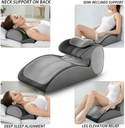 Wedge Pillow for Couples, 27° Memory Foam, Ergonomic Positioning Support