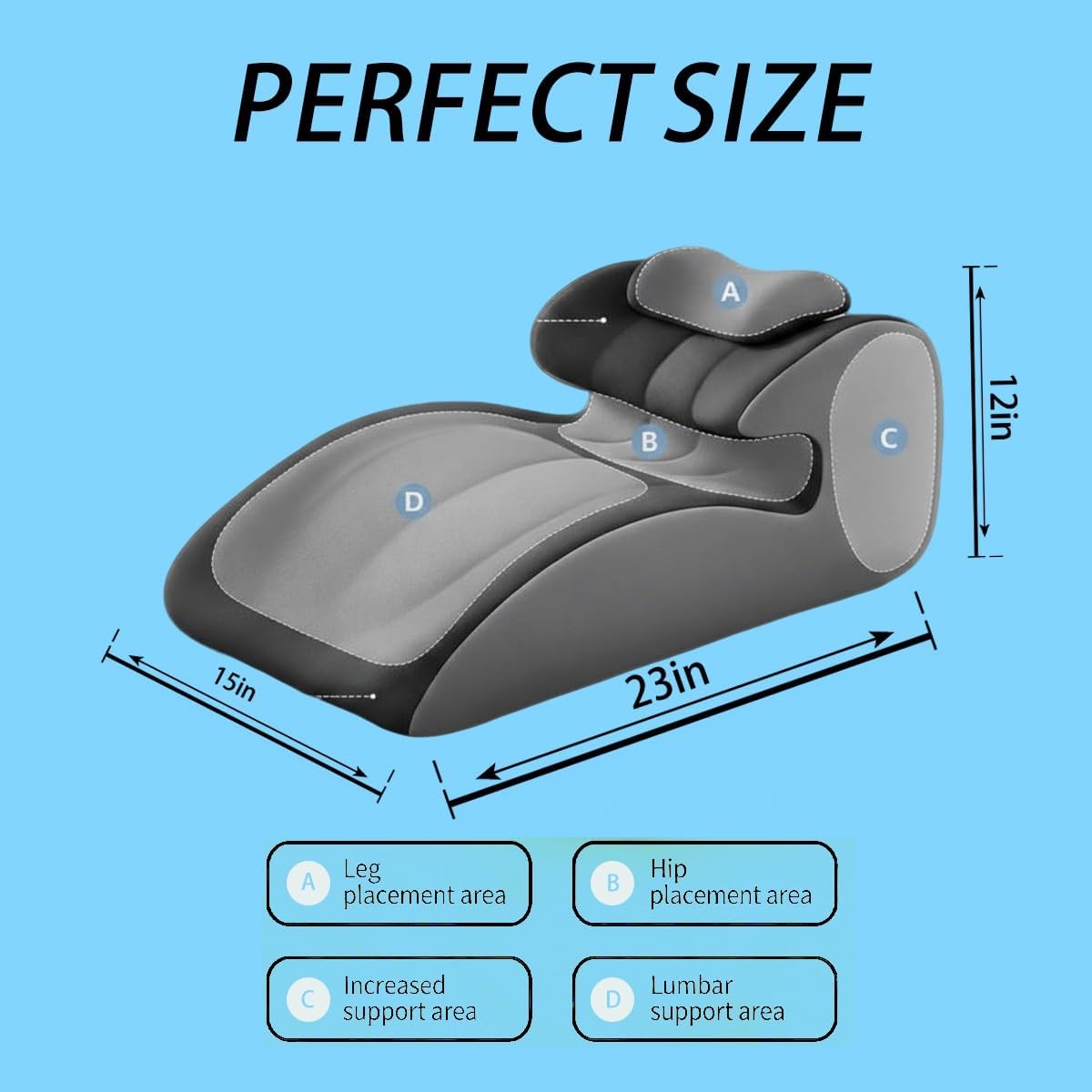 Wedge Pillow for Couples, 27° Memory Foam, Ergonomic Positioning Support