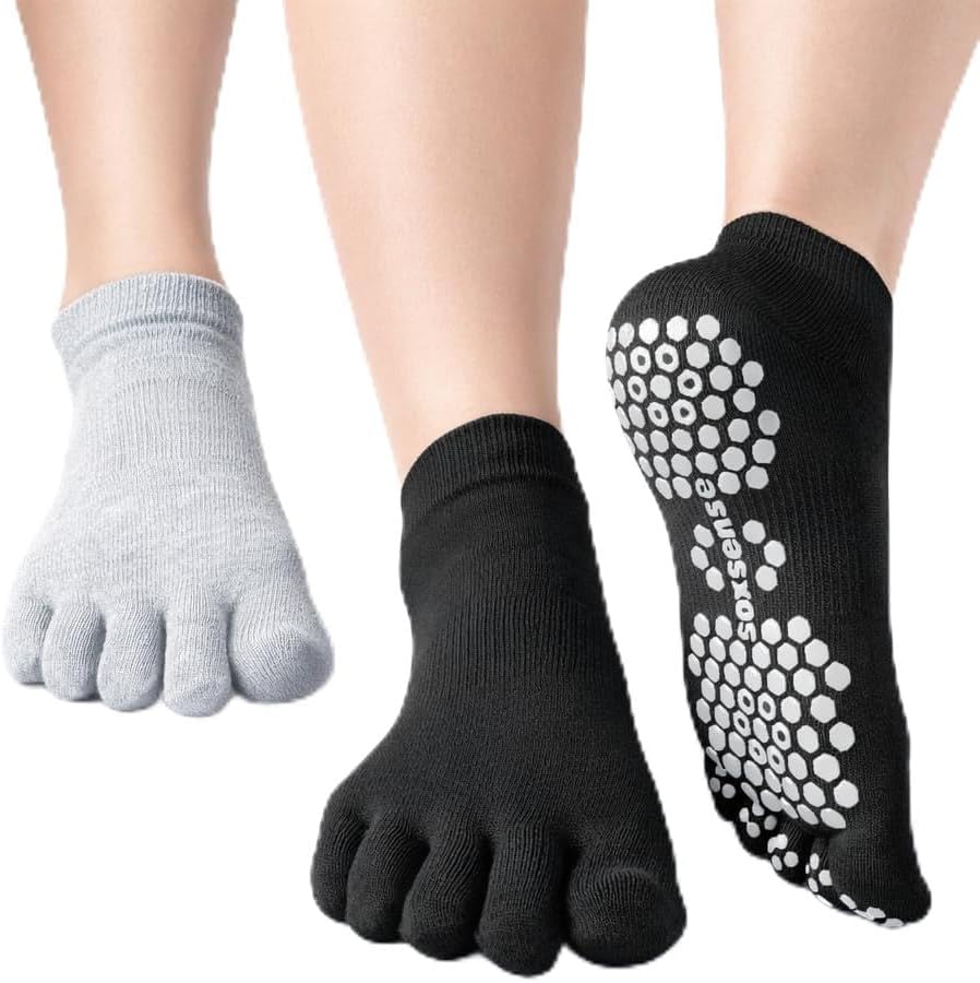 Soccer Grip Toe Socks, Non-Slip Socks for Sports & Pilates