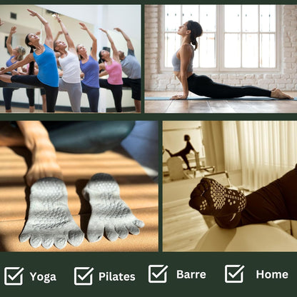 Soccer Grip Toe Socks, Non-Slip Socks for Sports & Pilates