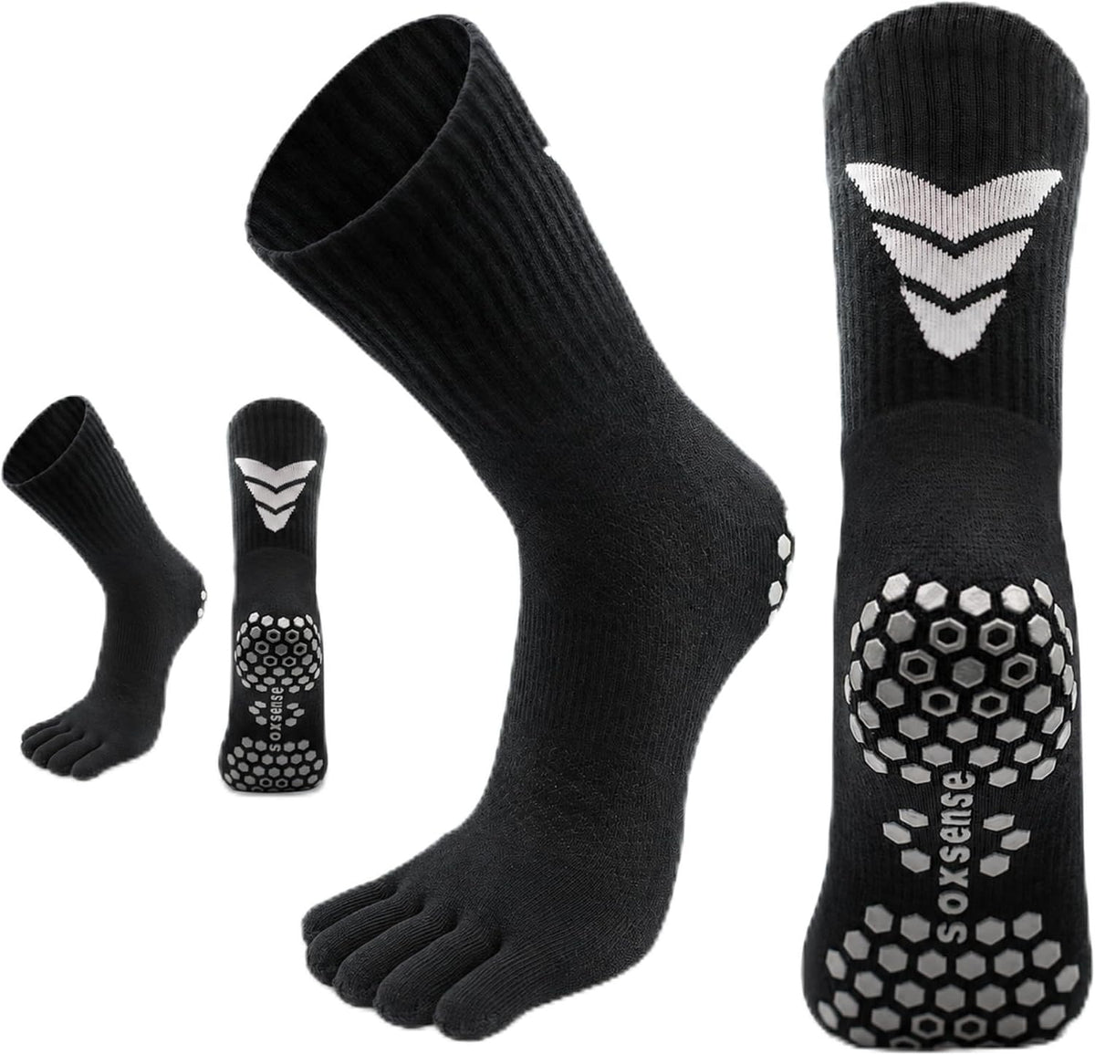 Soccer Grip Toe Socks, Non-Slip Socks for Sports & Pilates