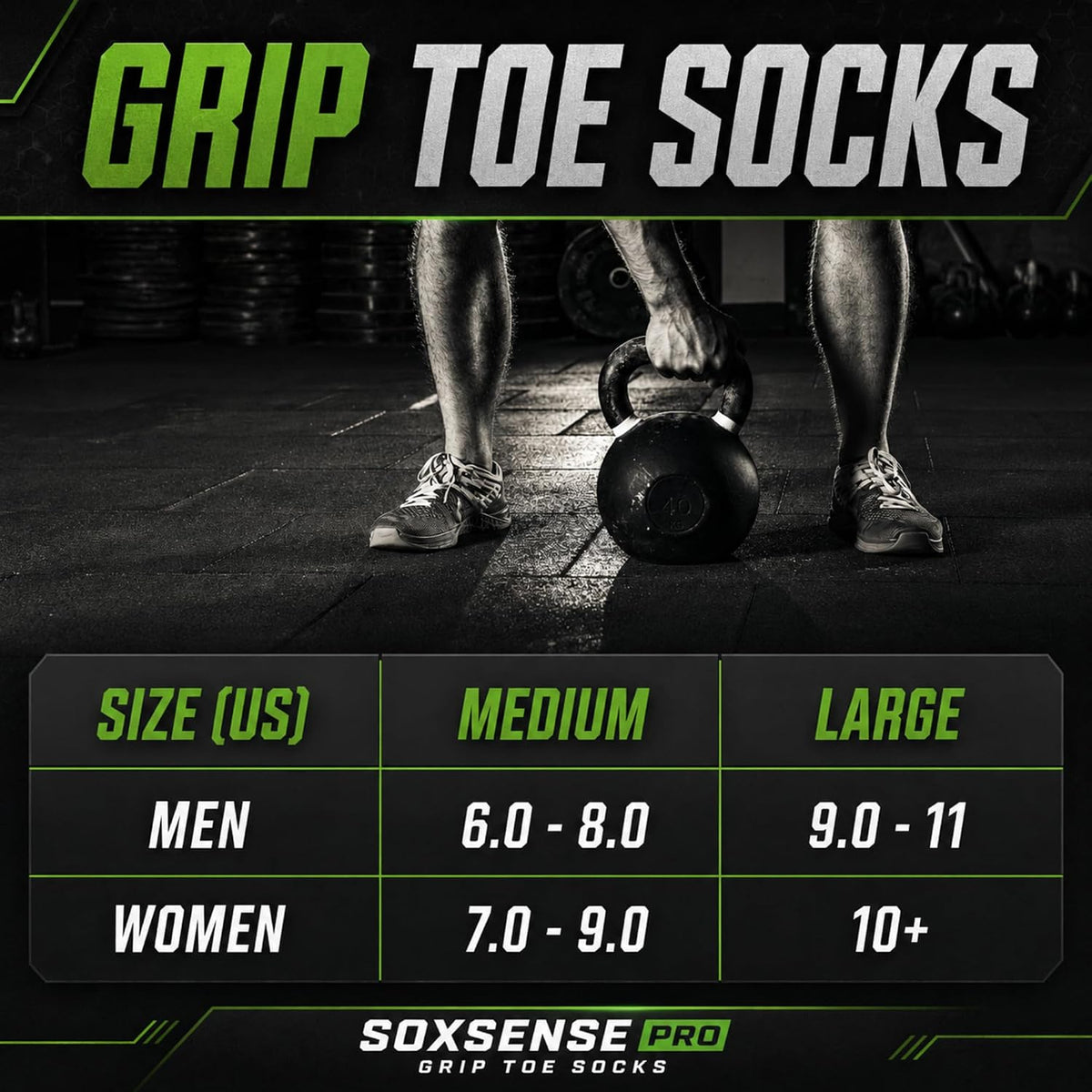 Soccer Grip Toe Socks, Non-Slip Socks for Sports & Pilates