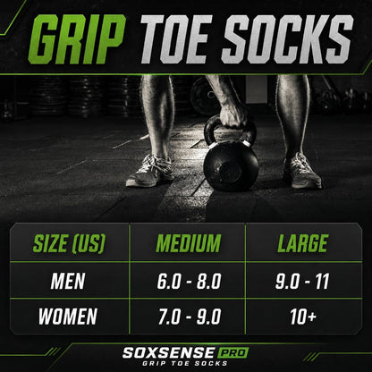 Soccer Grip Toe Socks, Non-Slip Socks for Sports & Pilates