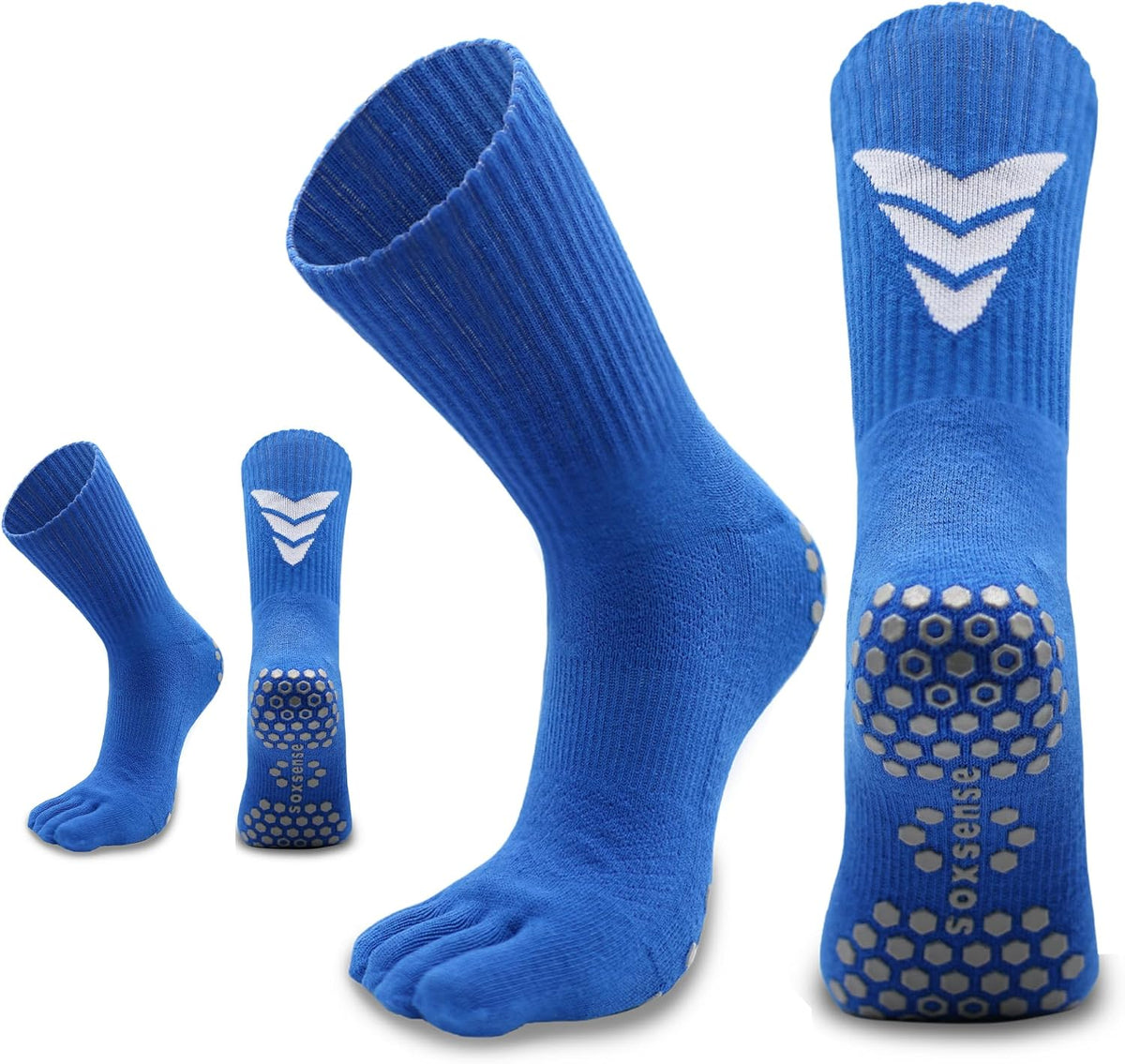 Soccer Grip Toe Socks, Non-Slip Socks for Sports & Pilates