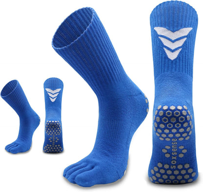 Soccer Grip Toe Socks, Non-Slip Socks for Sports & Pilates