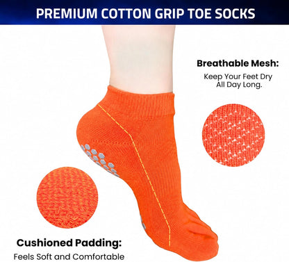 Soccer Grip Toe Socks, Non-Slip Socks for Sports & Pilates