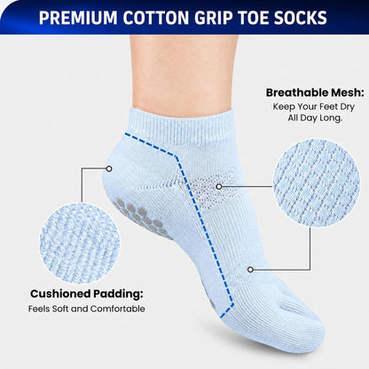 Soccer Grip Toe Socks, Non-Slip Socks for Sports & Pilates