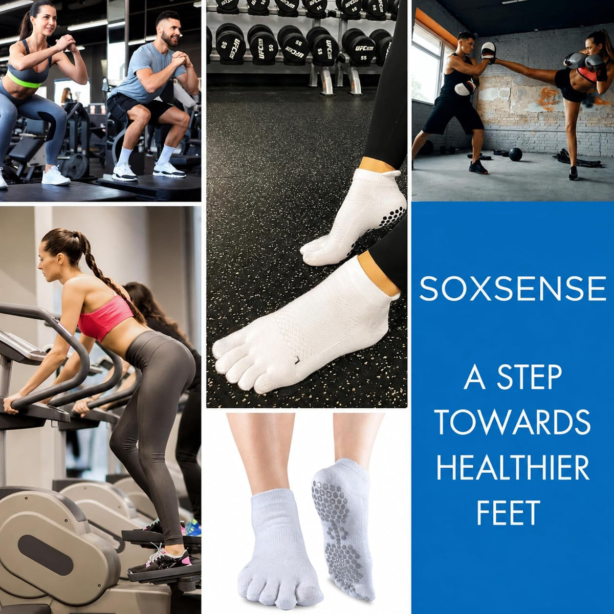 Soccer Grip Toe Socks, Non-Slip Socks for Sports & Pilates
