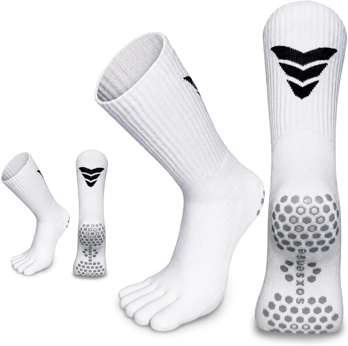 Soccer Grip Toe Socks, Non-Slip Socks for Sports & Pilates