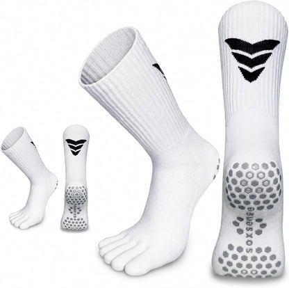 Soccer Grip Toe Socks, Non-Slip Socks for Sports & Pilates