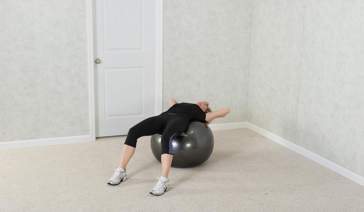 Professional Grade Exercise Stability Yoga Ball, Foot Pump, Ball Plug, Plug Puller, 2000 Pounds Static Weight Capacity Antiburst