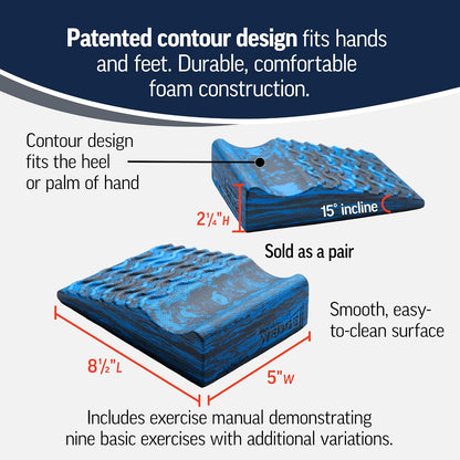 Performance Wedges (Pair) with Exercise Manual – Contoured Foam Wedges
