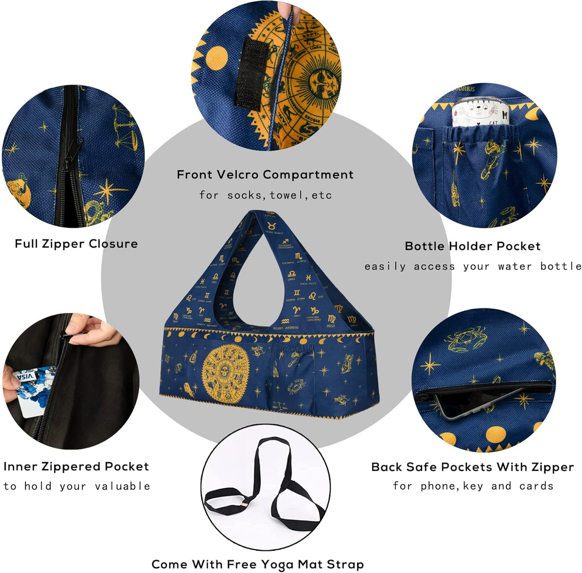 Yoga Mat Bag Yoga Bags and Carriers Fits All Your Stuff 30"x9"x11"