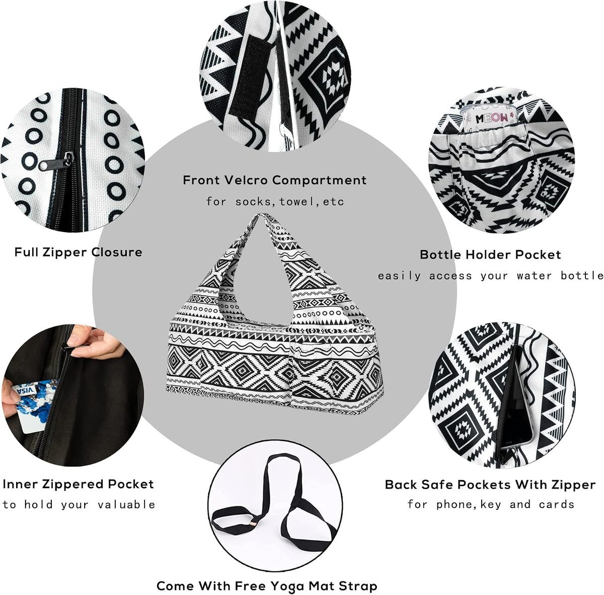 Yoga Mat Bag Yoga Bags and Carriers Fits All Your Stuff 30"x9"x11"