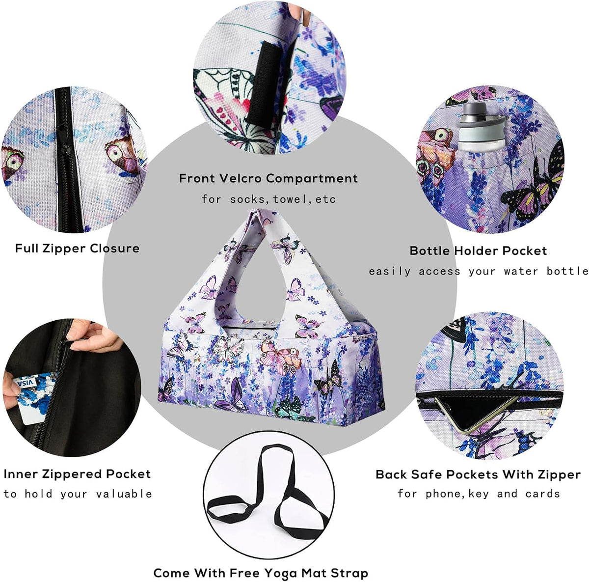 Yoga Mat Bag Yoga Bags and Carriers Fits All Your Stuff 30"x9"x11"