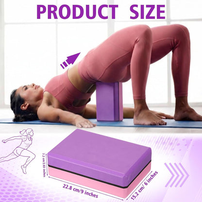8 Pack Yoga Blocks 9 x 6 x 2.8 Inch EVA Foam Pilates Blocks Pilates Stretching and Meditation Exercise for Home Workouts Dance Gymnastics Exercise Lightweight Yoga Supplies