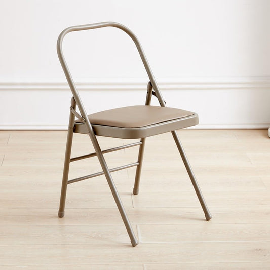 Yoga Chair with Backrest, Foldable Yoga Stool for Home, Iyengar Yoga Support Chair, Portable Yoga Props, Comfortable Yoga Folding Chair
