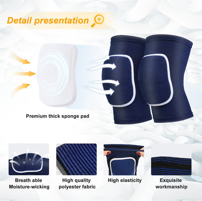 Volleyball Knee Pads for Dancers, Soft Breathable Knee Pads for Men Women Kids Knees Protective, Knee Brace for Volleyball Football Dance Yoga Tennis Running Cycling Workout Climbing
