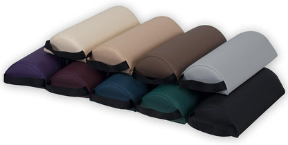 Bolster Pillow Neck – Durable Massage Bolster, 100% PU Upholstery incl. Strap Handle/Professional Quality for Massage Tables/Back Pain Relief, Black 3Lx6Wx13H