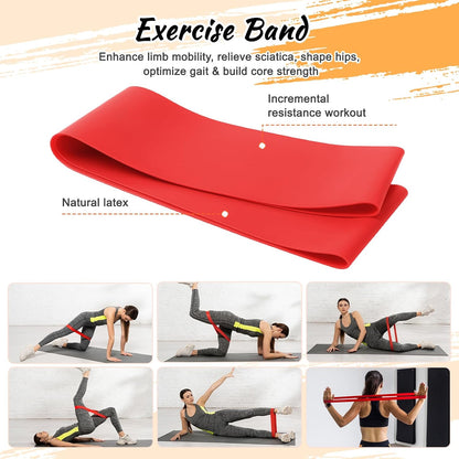 Aucuu 6 in 1 Foam Roller Set Includes Hollow Core Massage Roller, Yoga Stick, Massage Ball, Fitness Stretching Strap, Carrying Bag, Towel, Massage Roller (Orange)
