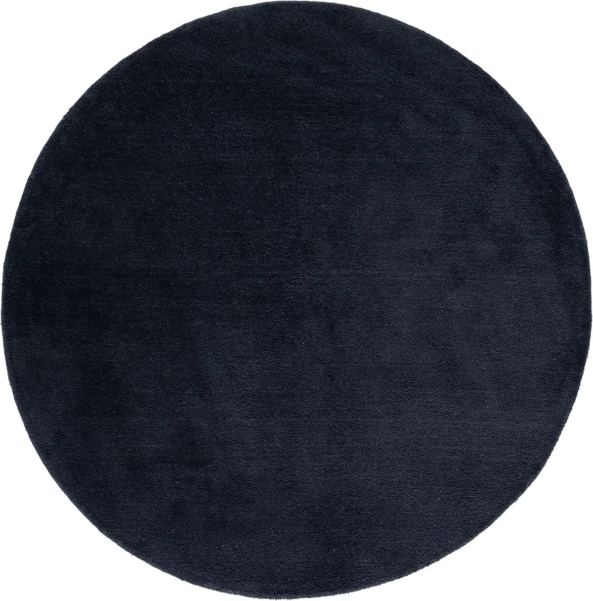 Himalaya Collection Area Rug - 6' Round, Black, Handmade Solid Wool, Ideal for High Traffic Areas in Living Room, Bedroom (HIM610C)