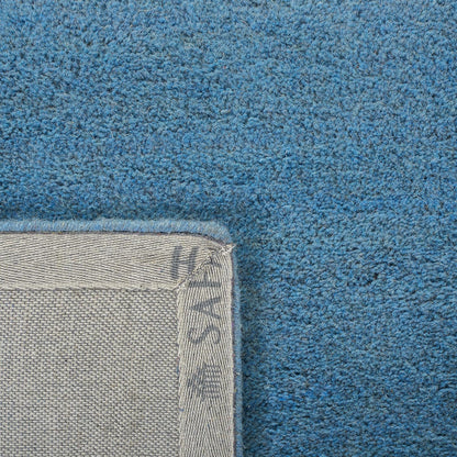 Himalaya Collection Area Rug - 6' Round, Black, Handmade Solid Wool, Ideal for High Traffic Areas in Living Room, Bedroom (HIM610C)