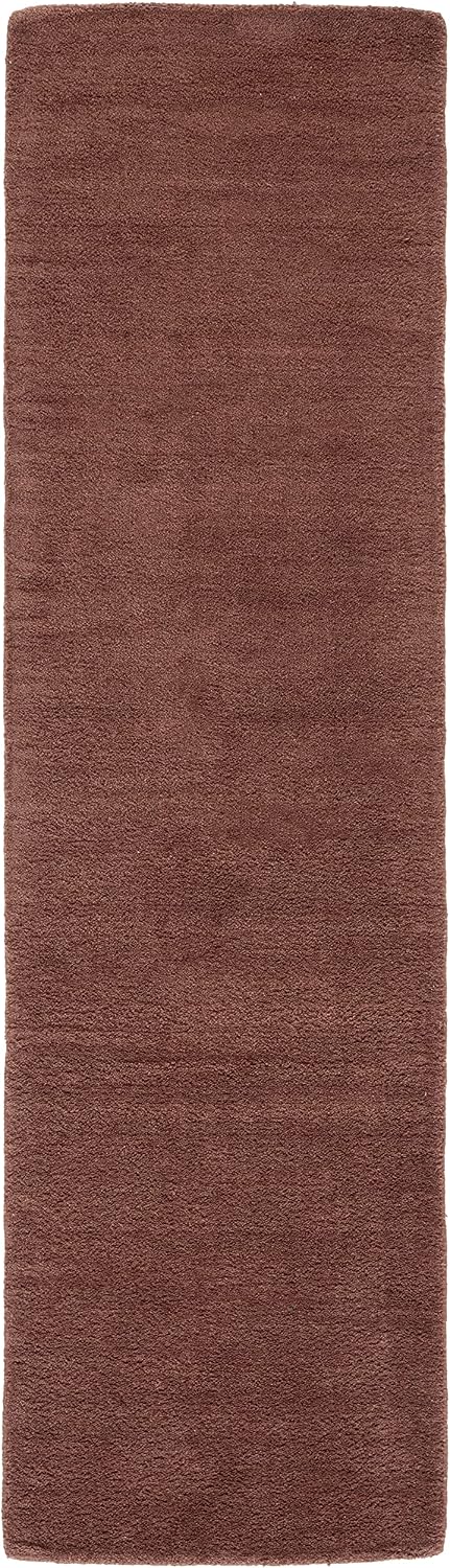 Himalaya Collection Area Rug - 6' Round, Black, Handmade Solid Wool, Ideal for High Traffic Areas in Living Room, Bedroom (HIM610C)