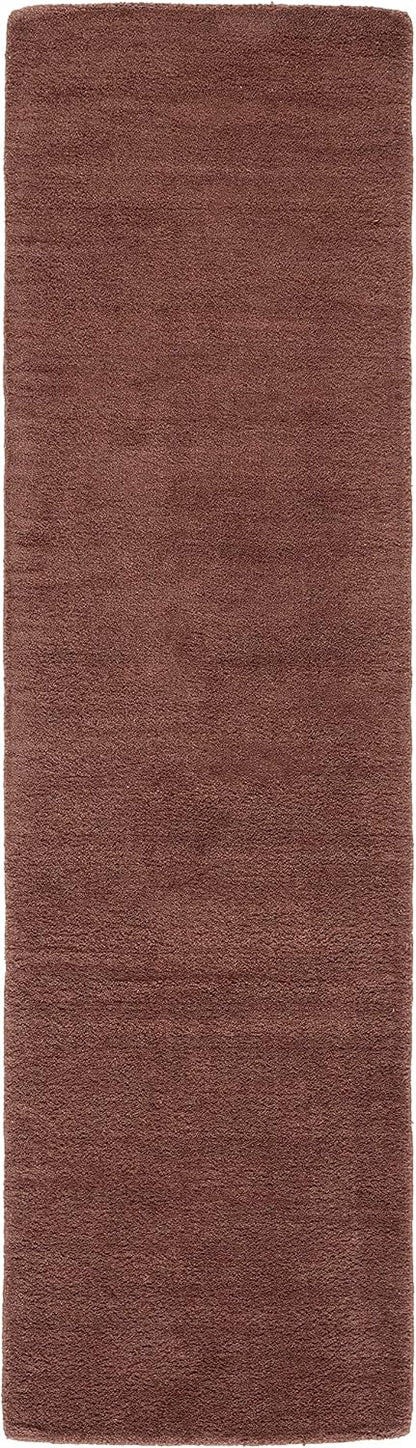 Himalaya Collection Area Rug - 6' Round, Black, Handmade Solid Wool, Ideal for High Traffic Areas in Living Room, Bedroom (HIM610C)