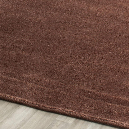Himalaya Collection Area Rug - 6' Round, Black, Handmade Solid Wool, Ideal for High Traffic Areas in Living Room, Bedroom (HIM610C)