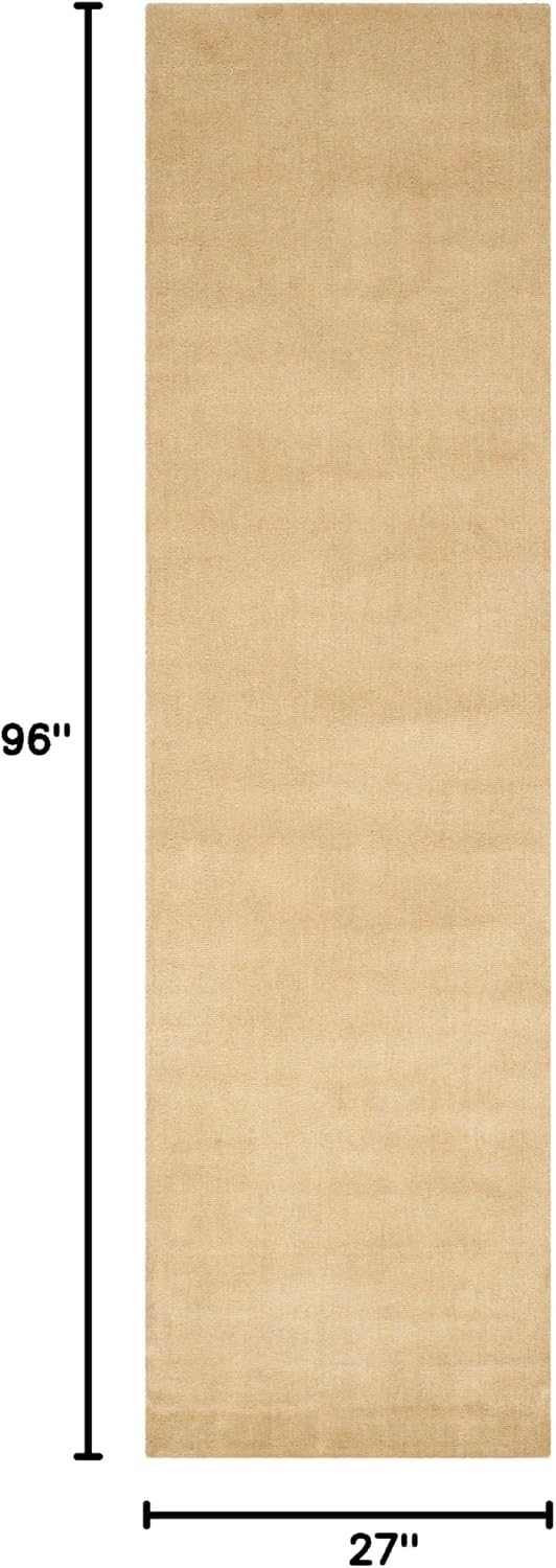 Himalaya Collection Area Rug - 6' Round, Black, Handmade Solid Wool, Ideal for High Traffic Areas in Living Room, Bedroom (HIM610C)