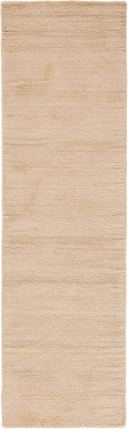 Himalaya Collection Area Rug - 6' Round, Black, Handmade Solid Wool, Ideal for High Traffic Areas in Living Room, Bedroom (HIM610C)