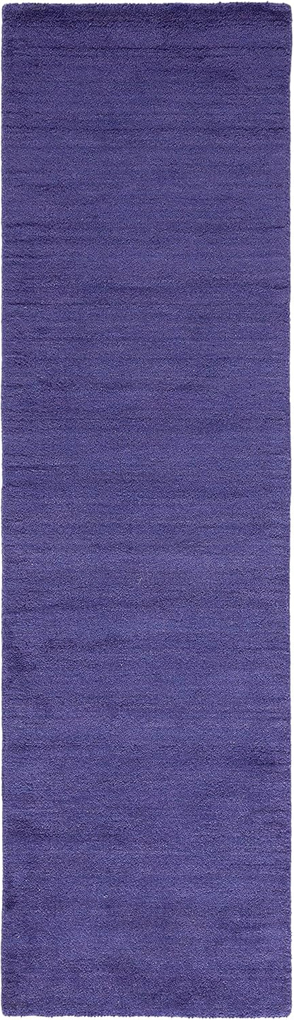 Himalaya Collection Area Rug - 6' Round, Black, Handmade Solid Wool, Ideal for High Traffic Areas in Living Room, Bedroom (HIM610C)