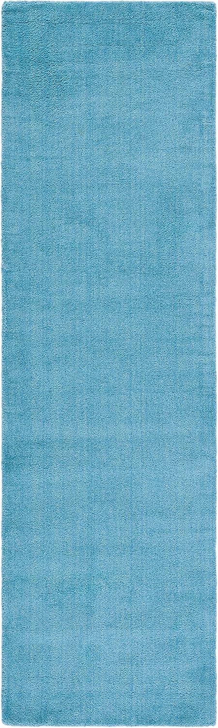 Himalaya Collection Area Rug - 6' Round, Black, Handmade Solid Wool, Ideal for High Traffic Areas in Living Room, Bedroom (HIM610C)