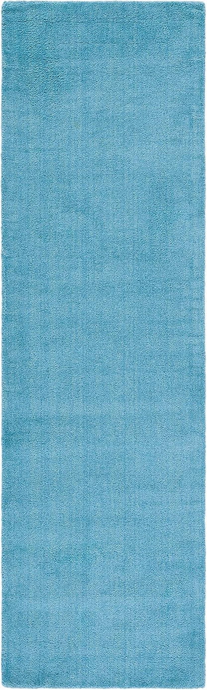 Himalaya Collection Area Rug - 6' Round, Black, Handmade Solid Wool, Ideal for High Traffic Areas in Living Room, Bedroom (HIM610C)
