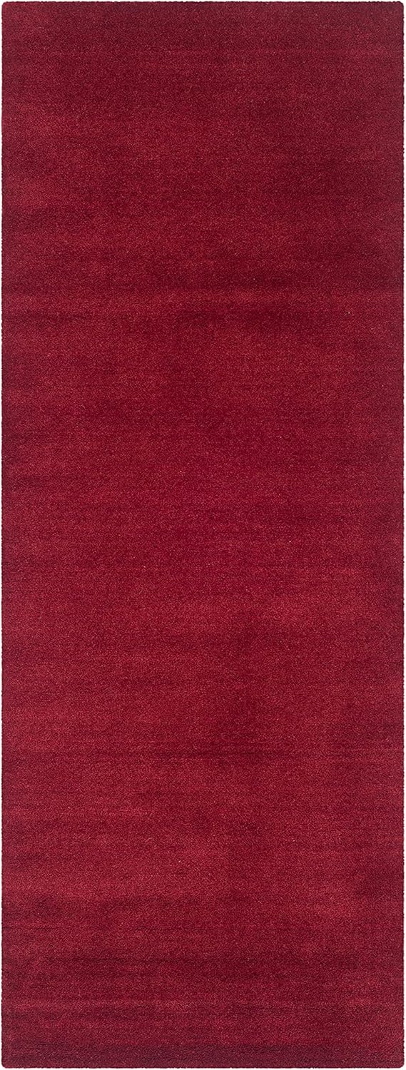 Himalaya Collection Area Rug - 6' Round, Black, Handmade Solid Wool, Ideal for High Traffic Areas in Living Room, Bedroom (HIM610C)