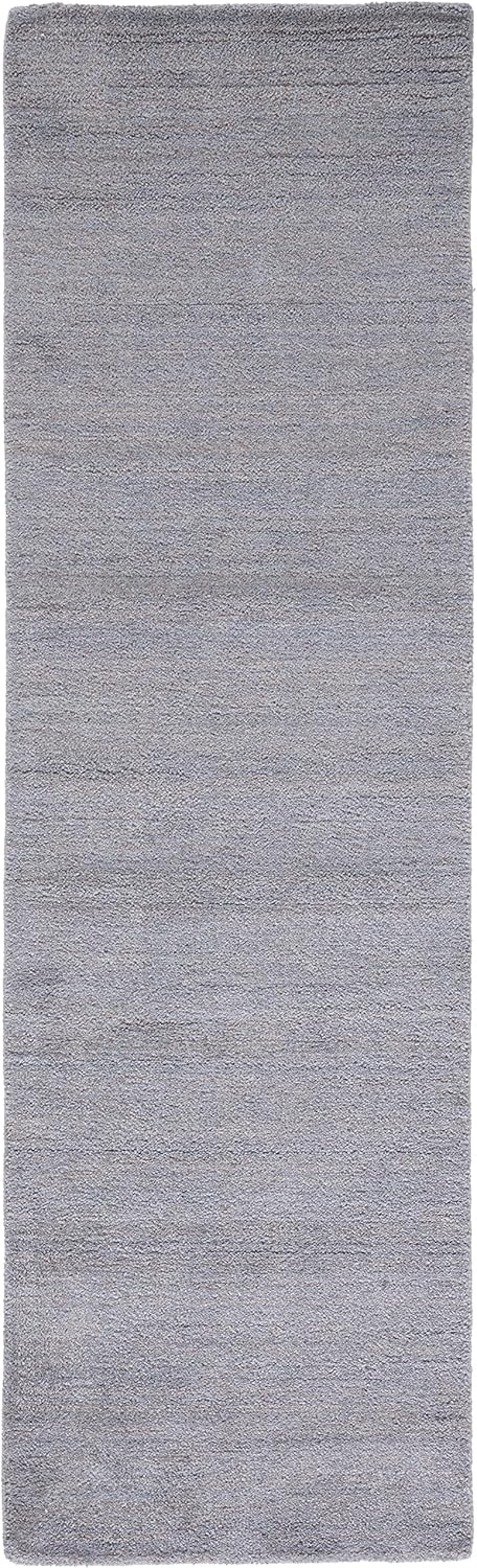 Himalaya Collection Area Rug - 6' Round, Black, Handmade Solid Wool, Ideal for High Traffic Areas in Living Room, Bedroom (HIM610C)